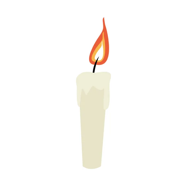 Candle icon over white background, colorful design — Stok Vektör