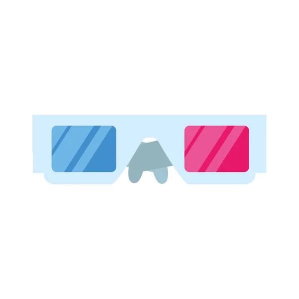 3D glasses icon, colorful design — Stock Vector