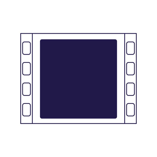 Icono de carrete de película, diseño plano — Vector de stock