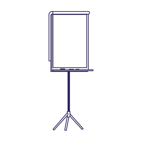 Ícone de placa de apresentação em branco, design plano —  Vetores de Stock