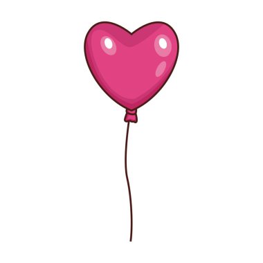 pembe kalp balonu simgesi