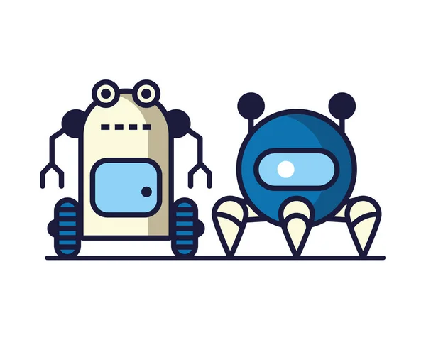 Dois ícones de tecnologia de robôs —  Vetores de Stock