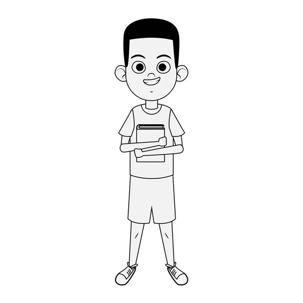 Niño de dibujos animados con ropa casual — Archivo Imágenes Vectoriales