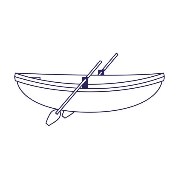 Kürekli tekne simgesi, düz tasarım — Stok Vektör