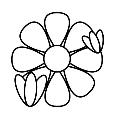 Güzel çiçek bitkisi izole edilmiş simgesi