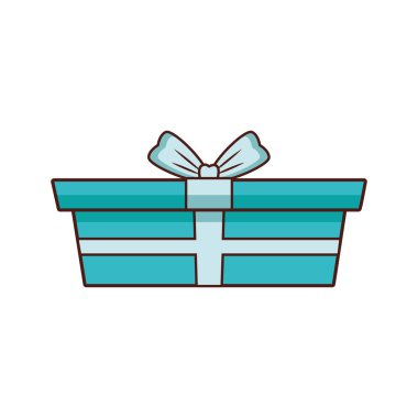 mavi hediye kutusu ve yay simgesi