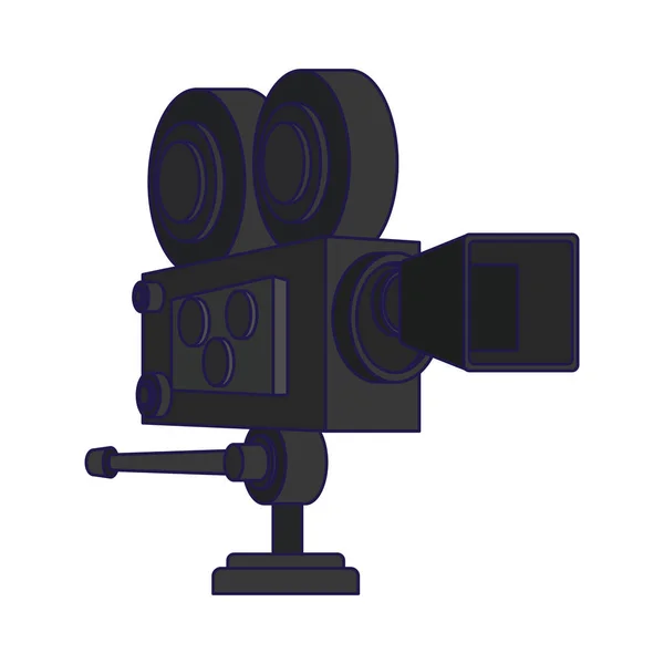 Icono de la cámara de cine sobre fondo blanco — Vector de stock