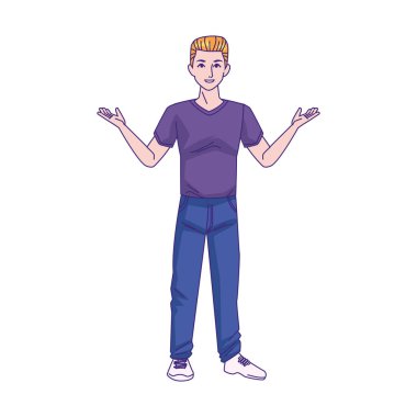 karikatür adam simge ayakta