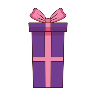 mor hediye kutusu simgesi