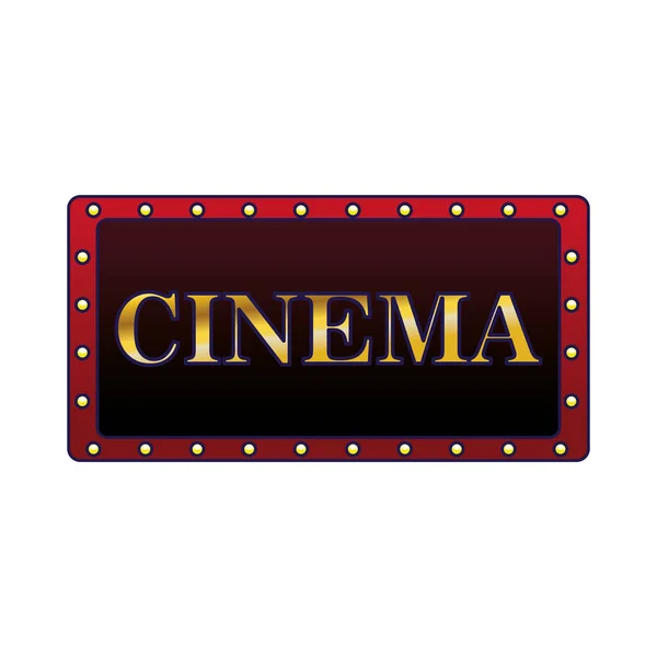 Cinema billboard icon, flat design — 스톡 벡터