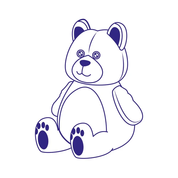 Ícone de urso de pelúcia, design plano — Vetor de Stock