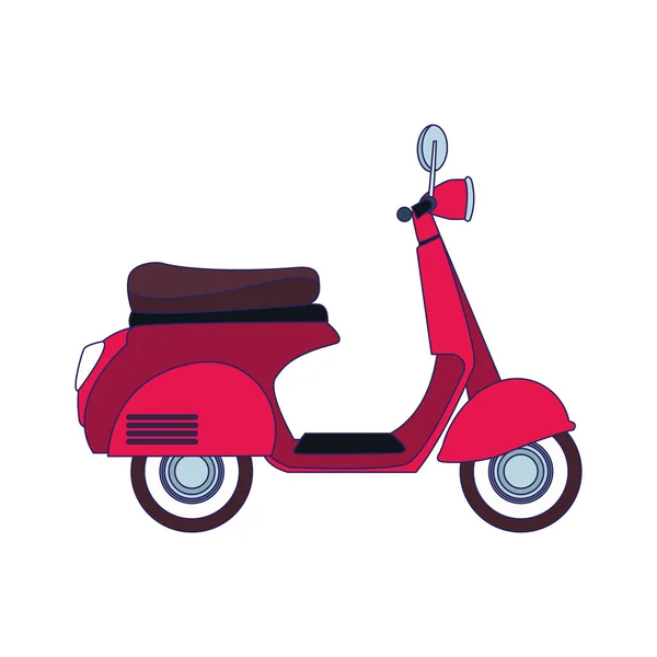 Klassieke rode motorfiets pictogram — Stockvector