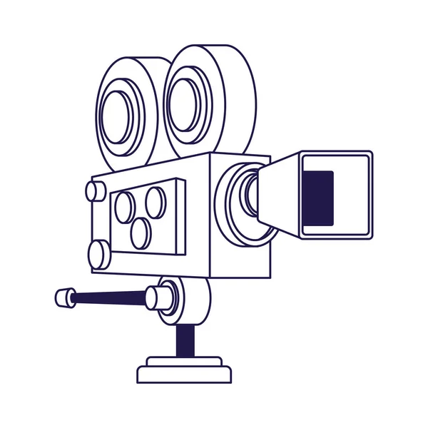 Иконка кинокамеры, плоский дизайн — стоковый вектор