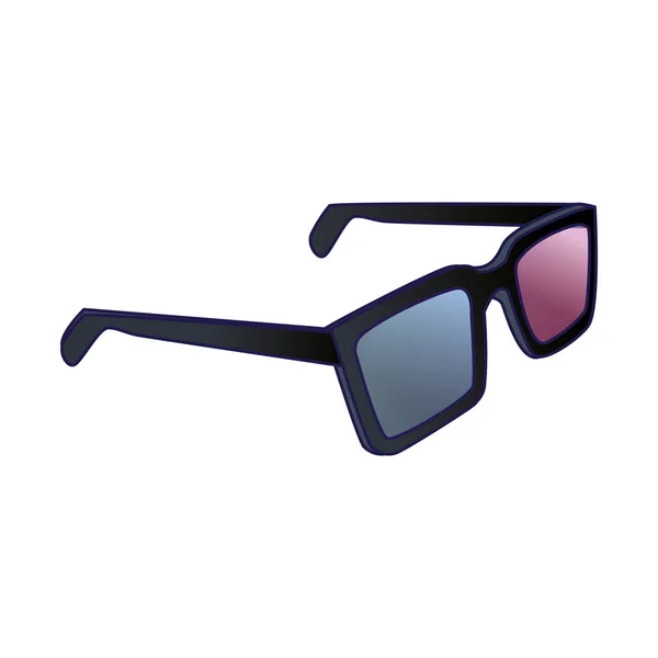 Colorful 3D glasses icon — 스톡 벡터