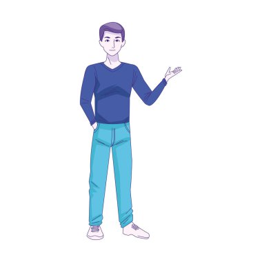 karikatür adam simge ayakta