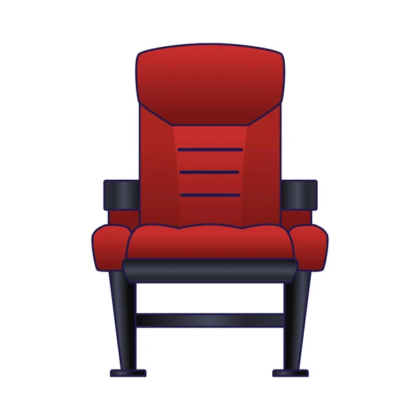 Ícone de cadeira de teatro sobre fundo branco — Vetor de Stock