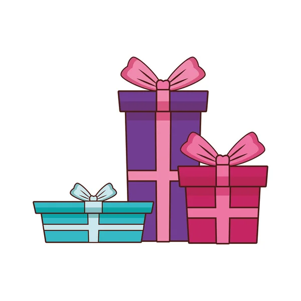 Gifts boxes icon, colorful design — 스톡 벡터