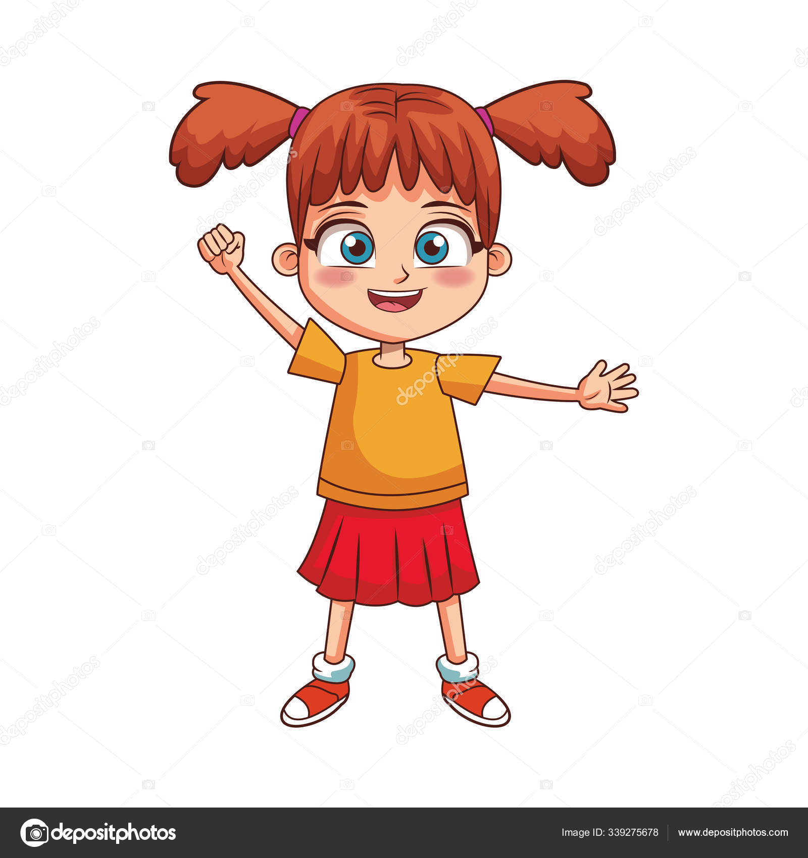Cartoon girl smiling icon, colorful design Stock Vector Image by ©jemastock  #339275678