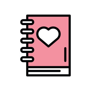 Kalp ikonlu Sevgililer Günü kitabın kutlu olsun.