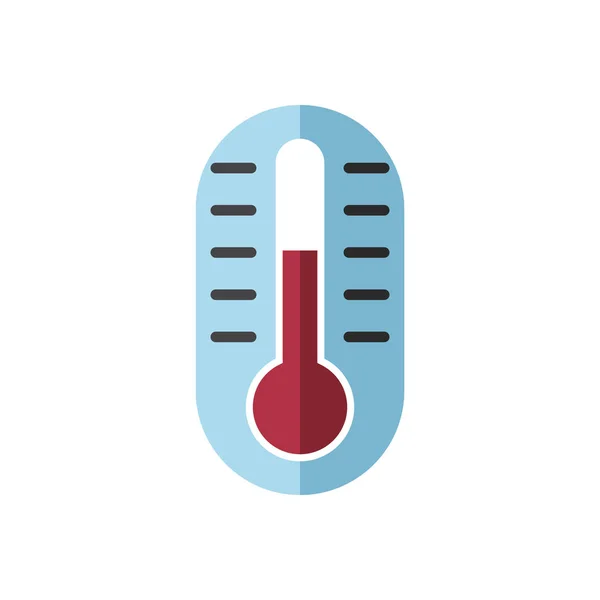 Termômetro medição de temperatura ícone isolado — Vetor de Stock