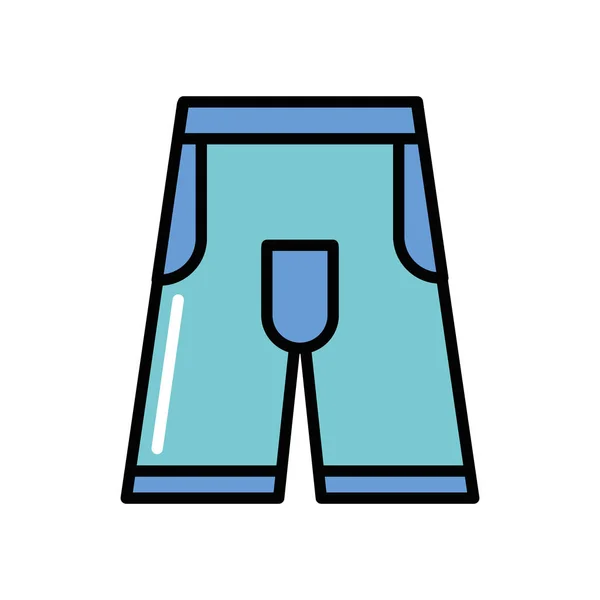 Pantalones ropa moda aislado icono — Vector de stock