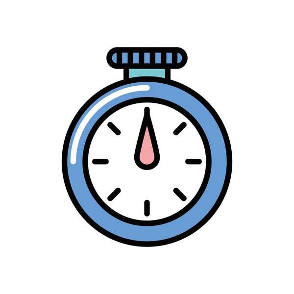 Timer chronometer device isolated icon — Stock Vector