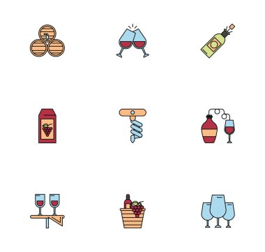 Bir demet şarap ikonu.