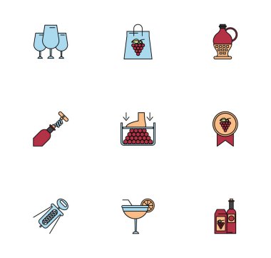 Bir demet şarap ikonu.