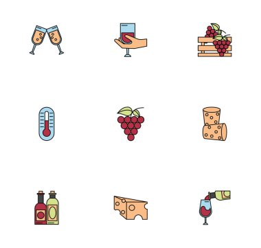 Bir demet şarap ikonu.