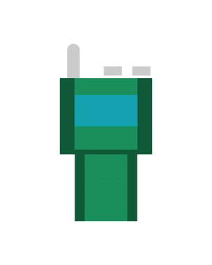 İletişim telsizi askeri gücü izole edilmiş simge