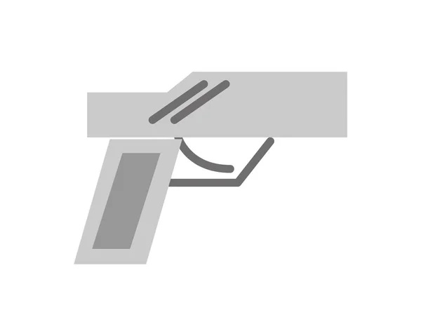 Pistol militär styrka isolerad ikon — Stock vektor