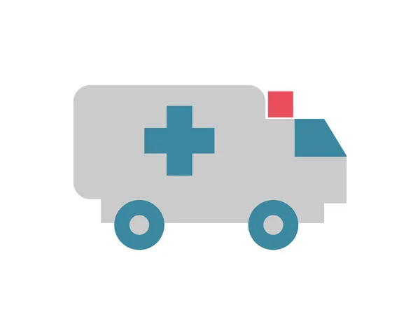 Ambulance car vehicle isolated icon — Stock Vector