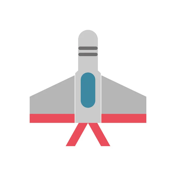 Avión fuerza militar aislado icono — Vector de stock