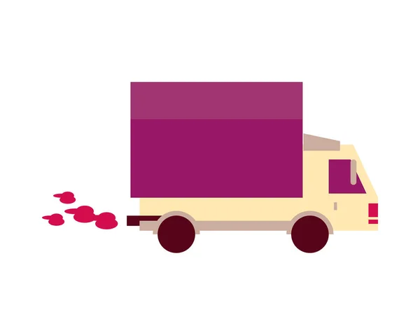 Veicolo del camion icona isolato — Vettoriale Stock