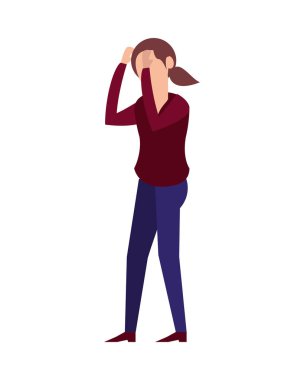 Genç kadın avatar karakter simgesi