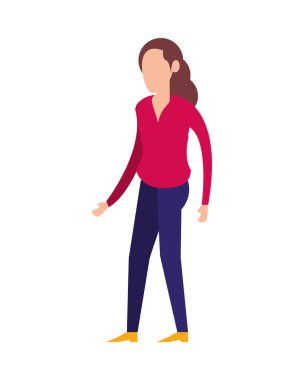 Genç kadın avatar karakter simgesi