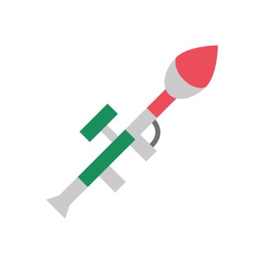 Roket fırlatıcı askeri güç izole edilmiş simge