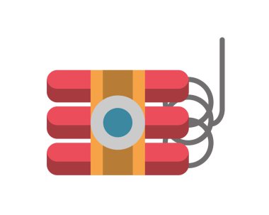 Dinamite askeri gücü izole edilmiş simge