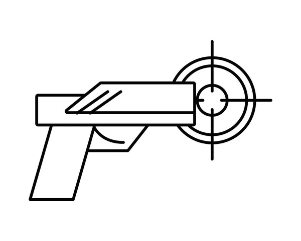 Arma de fuego fuerza militar con objetivo — Vector de stock