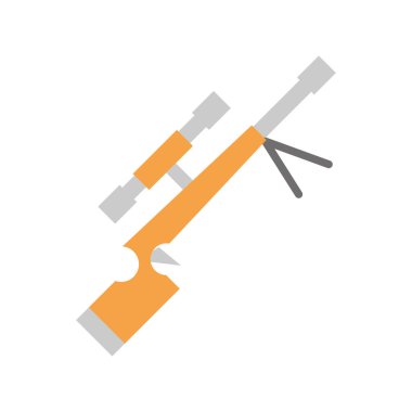 Keskin nişancı silahı askeri gücü ikonu izole etti