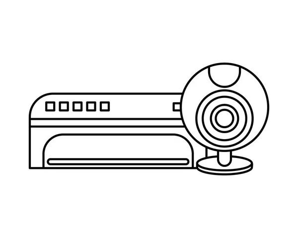 Cámara web dispositivo aislado icono de hardware — Archivo Imágenes Vectoriales