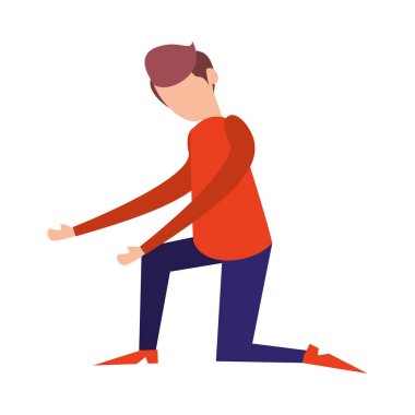 Genç adam avatar karakter simgesi