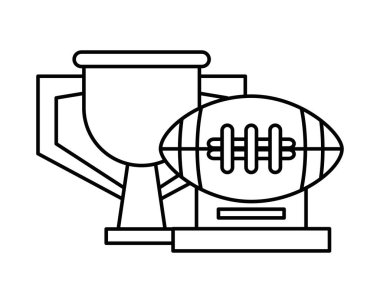 trophy cup and american football awards