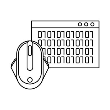 computer mouse hardware with binary code