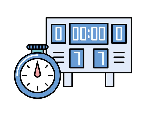 Marcador electrónico deporte y cronómetro — Archivo Imágenes Vectoriales