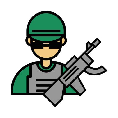 soldier military force with rifle