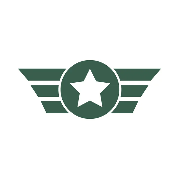 Military air force medal with wings — ストックベクタ