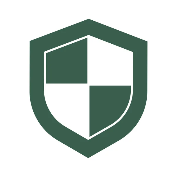 Shield military force isolated icon — Stok Vektör