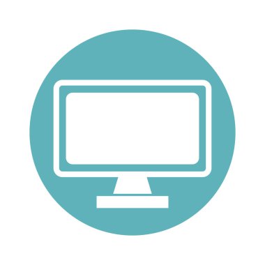 masaüstü bilgisayar aygıtı izole edilmiş simge