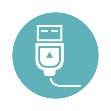 usb kablo bağlantısı izole edilmiş simge